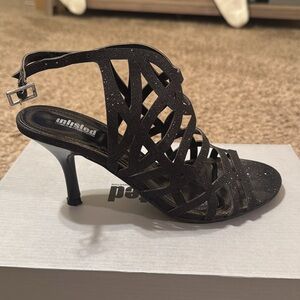 Unlisted 2in black sparkly heels